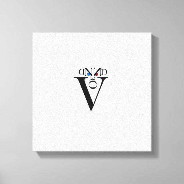 Letter Face Wrapped Canvas Leinwanddruck (Vorderseite)
