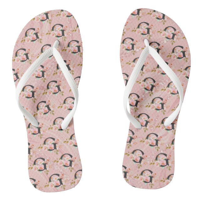 Letter G Flip Flops (Fußbett)