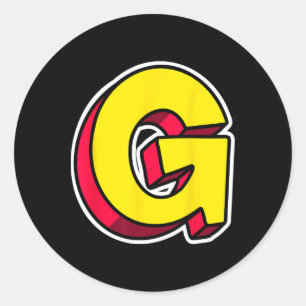 Letter G Funny Matching Halloween Kostüm Funny Ha Runder Aufkleber