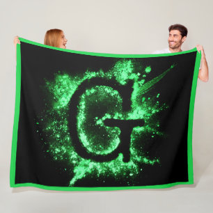 Letter G Green Hauptstadt Alphabet Fleecedecke