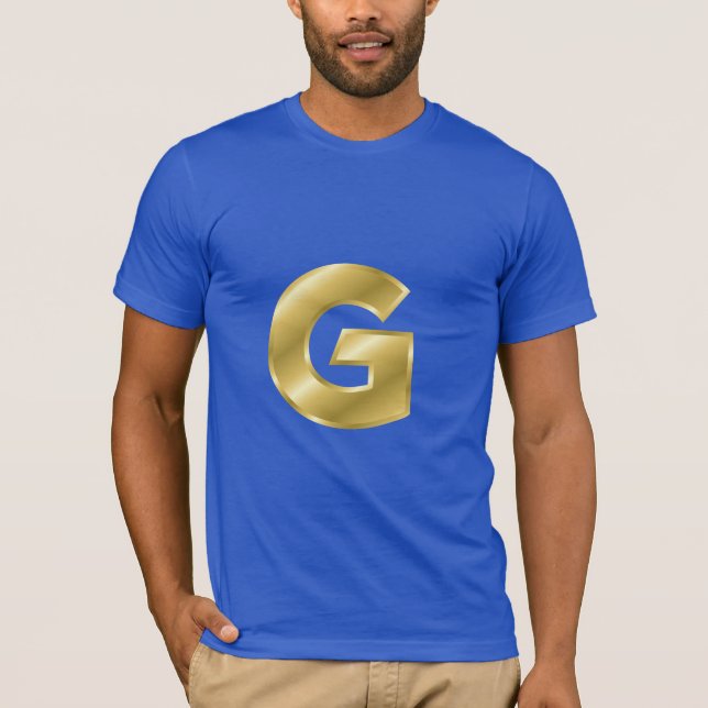 Letter G Men Basic Bella Leinwand T - Shirt (Vorderseite)
