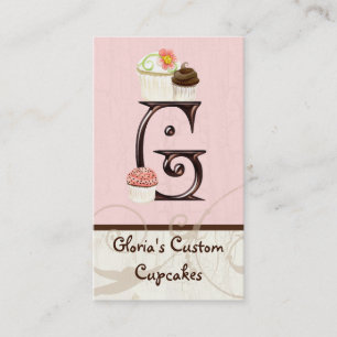 Letter G Monogram Desserery Business Cards Visitenkarte