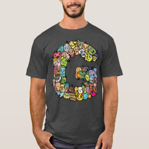 Letter G Monsters Alphabet Name Initial Niedlich M T-Shirt
