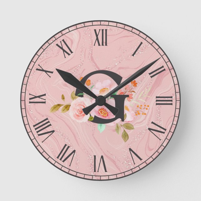 Letter G Runde Wanduhr (Vorderseite)