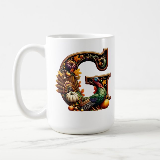 Letter G Thanksgiving style  Kaffeetasse (Links)
