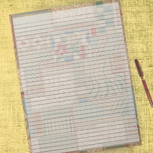 Letter Größe 8,5 x 11 College Vintage Retro Bold Notizblock