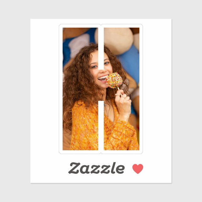 Letter H Alphabet & Photo Custom-Cut Vinyl Sticker (Von Creator hochgeladen)