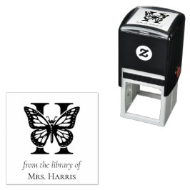 Letter H Butterfly Monogramm aus der Bibliothek Permastempel