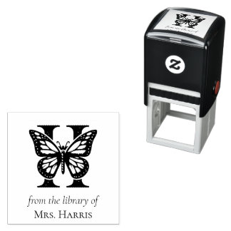 Letter H Butterfly Monogramm aus der Bibliothek Permastempel
