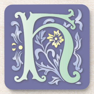 Letter H Monogram-Lilie Untersetzer