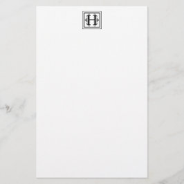 Letter H Monogram Stationery Briefpapier