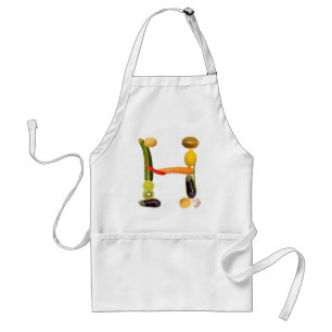letter "H" of fruits and vegetables Schürze