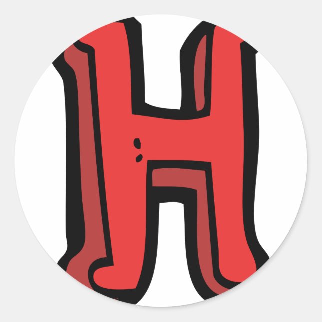 Letter H Stickers (Vorderseite)
