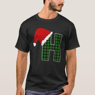 Letter H-Weihnachtsmannmütze T-Shirt