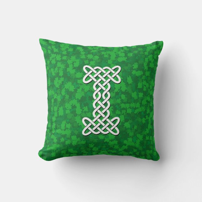Letter I Celtic Knot Alphabet Kissen (Vorderseite)