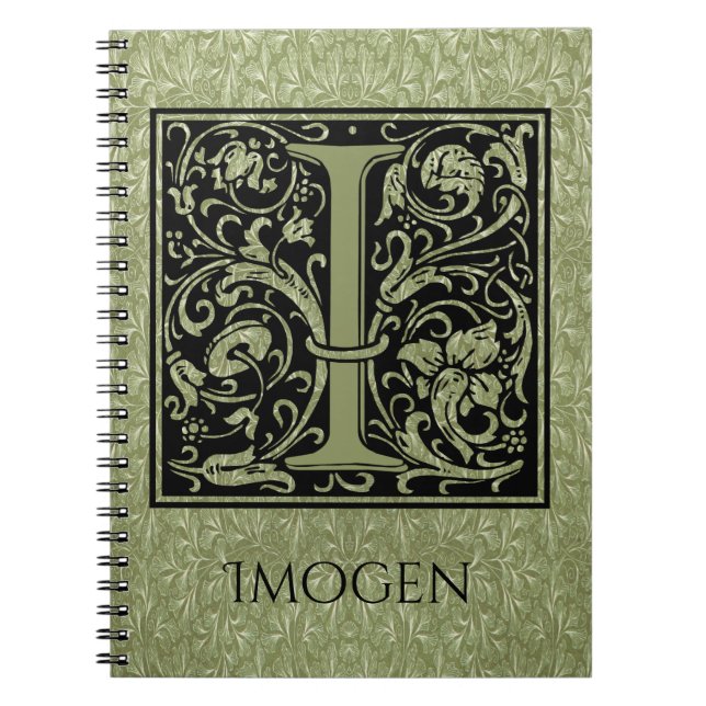 Letter I First Letter Monogram Notizblock (Vorderseite)