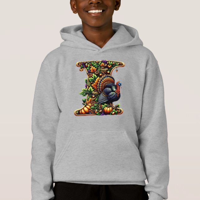 Letter I Thanksgiving gift  Hoodie (Vorderseite)