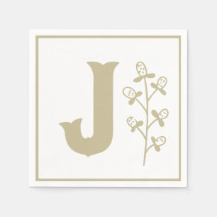 Letter J Alphabet Block Gender Neutral Baby Dusche Serviette