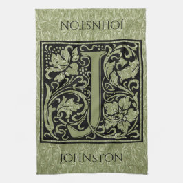 Letter J First Letter Monogram Personalisiert Geschirrtuch