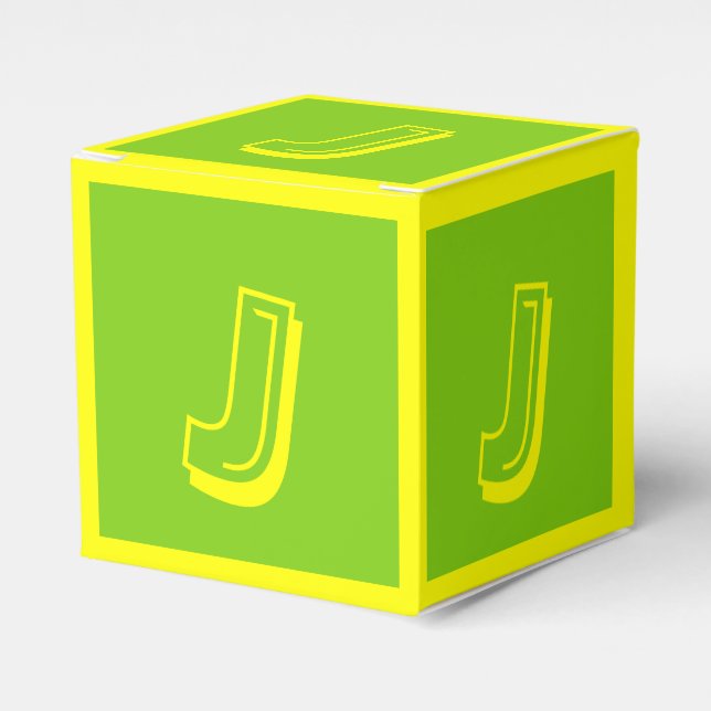Letter J Gebäude Block Box von Janz Geschenkschachtel (Vorderseite)