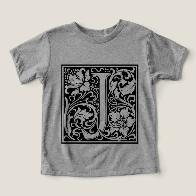 Letter J Medieval Monogram Art Nouveau (Design Vorderseite)