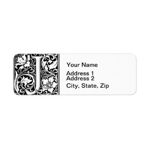 Letter J Medieval Monogram Art Nouveau