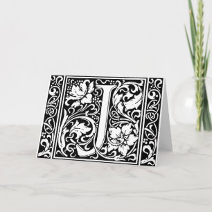 Letter J Medieval Monogram Art Nouveau