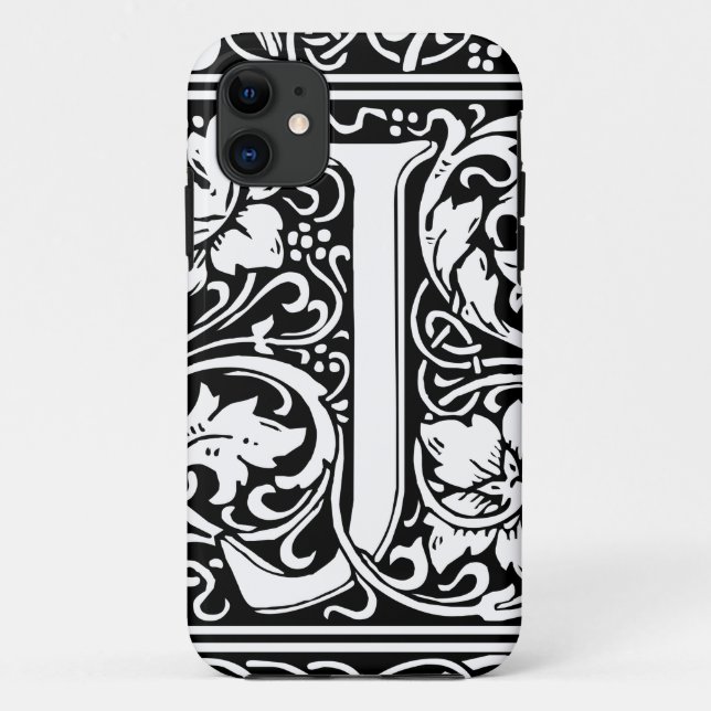 Letter J Medieval Monogram Art Nouveau Case-Mate iPhone Hülle (Rückseite)