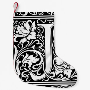 Letter J Medieval Monogram Art Nouveau Kleiner Weihnachtsstrumpf