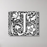 Letter J Medieval Monogram Art Nouveau