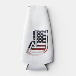 Letter J Monogram Initial USA Flaschenkühler