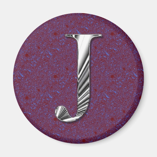 Letter J Monogram Magnet (Vorne)