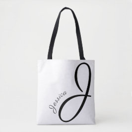 Letter J - Monogram + Name - modern elegant