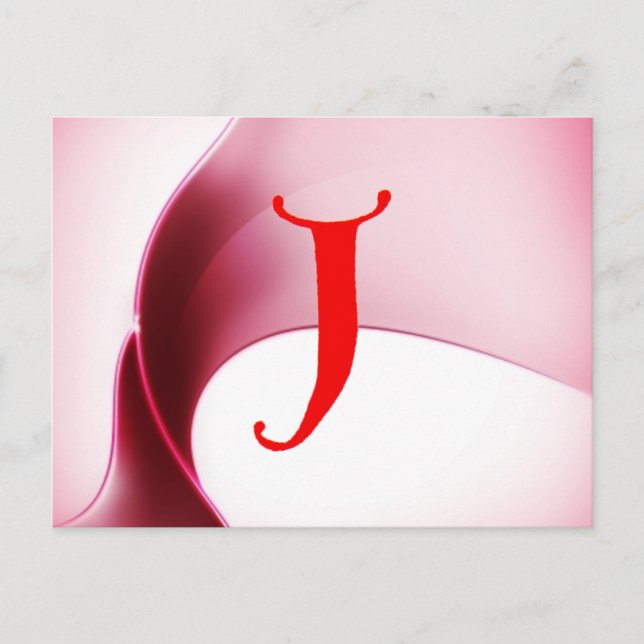 Letter J Postkarte (Vorderseite)