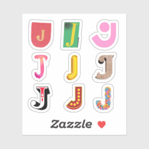 Letter J Stickers Aufkleber