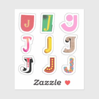 Letter J Stickers Aufkleber