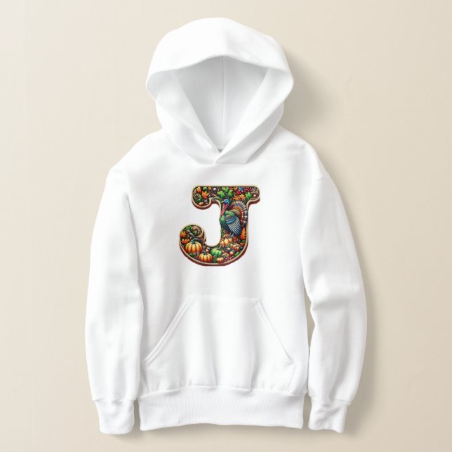 Letter J Thanksgiving style gift  Hoodie (Ablage )
