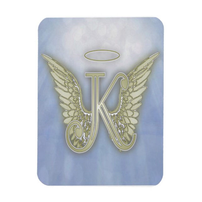 Letter K Angel Monogram Magnet (Vertikal)