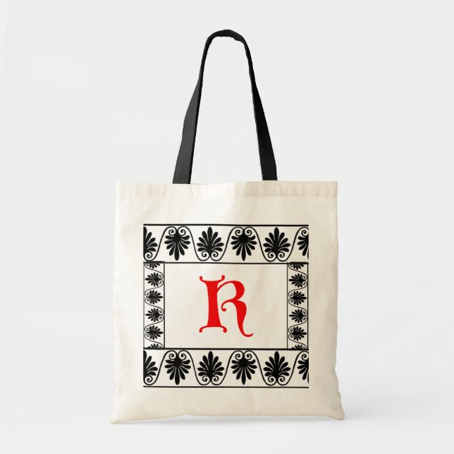 Letter K Border Bag Tragetasche (Vorne)