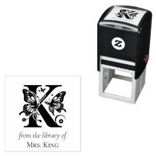 Letter K Butterfly Monogramm aus der Bibliothek Permastempel