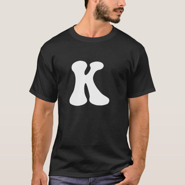 Letter K Capital Alphabet Team Groups Costume Matc T-Shirt (Vorderseite)