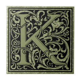 Letter K First Letter Monogram Fliese