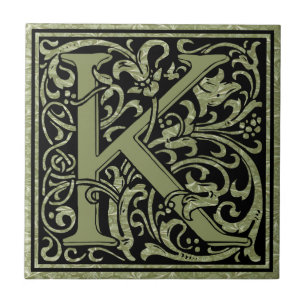 Letter K First Letter Monogram Fliese