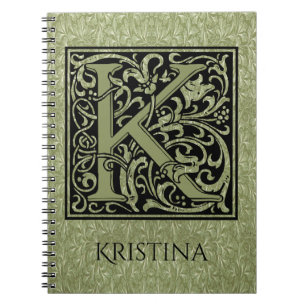Letter K First Letter Monogram Notizblock