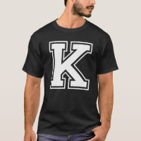 Letter K Hauptstadt Alphabet Uni Varsity Monogramm