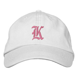 Letter K Monogram, bestickt Bestickte Kappe