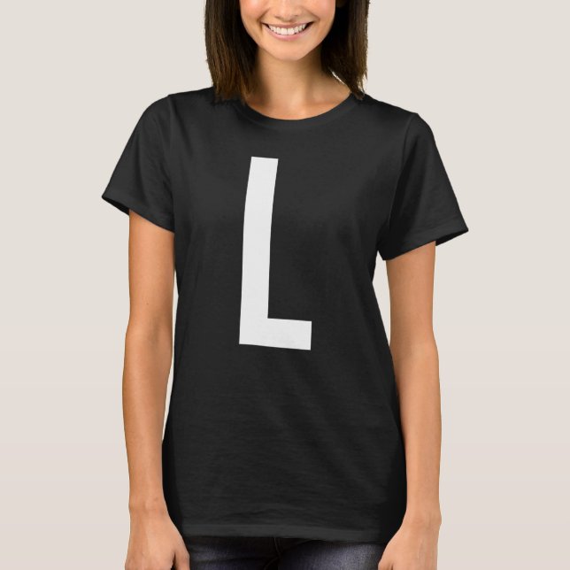 LETTER L ALPHABET MONOGRAM INITIAL T-Shirt (Vorderseite)
