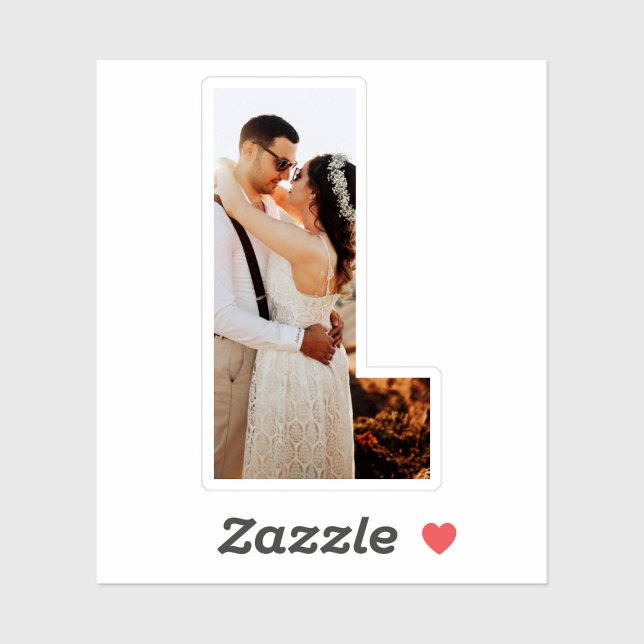 Letter L Alphabet & Photo Custom-Cut Vinyl Sticker (Von Creator hochgeladen)