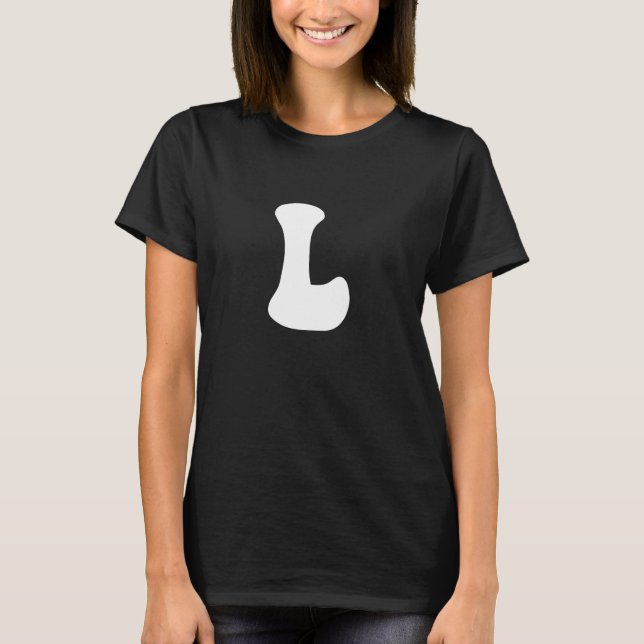 Letter L Capital Alphabet Team Groups Costume Matc T-Shirt (Vorderseite)