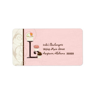 Letter L Cupcake Business Address Mailing Labels Adressaufkleber